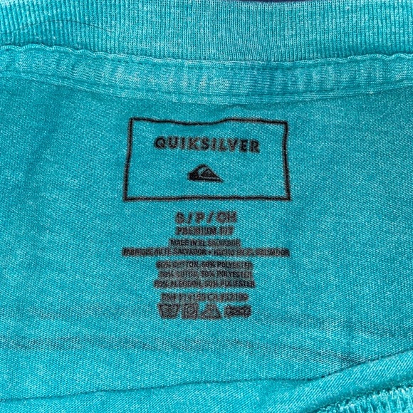 Blue Quicksilver Short Sleeve. Size Mens Small - Picture 2 of 4